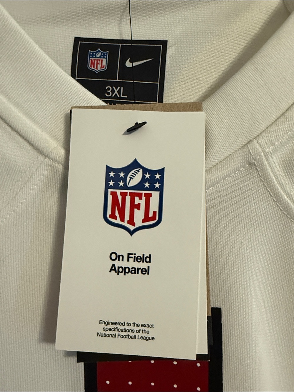 Nike Arizona Cardinals White Football Jersey with Red #1 and Team Details - Picture 7 of 8